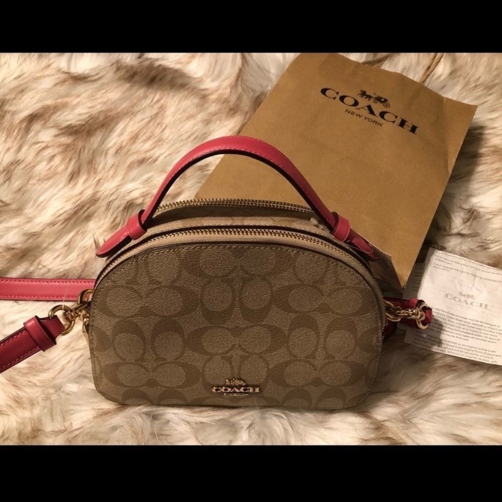 Coach NWTS 1591 Serena Satchel/ confetti pink